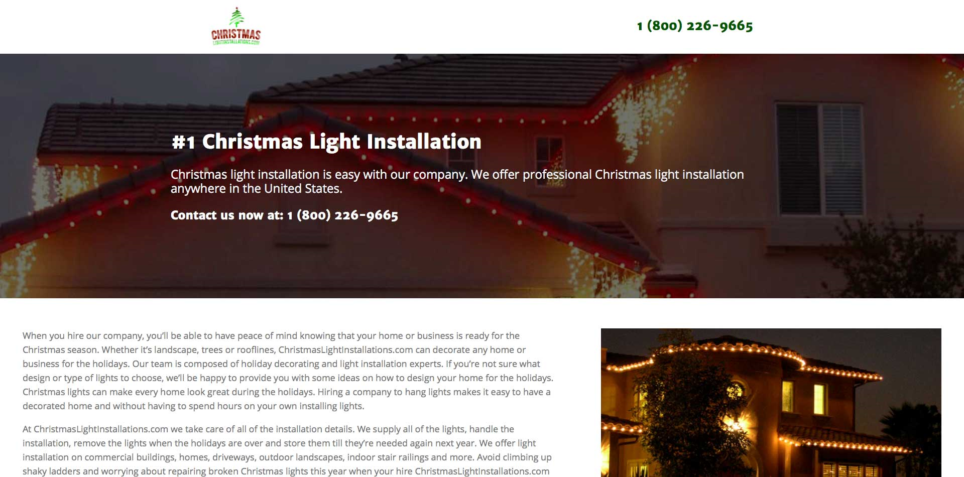 ChristmasLightInstallations.com Web Design